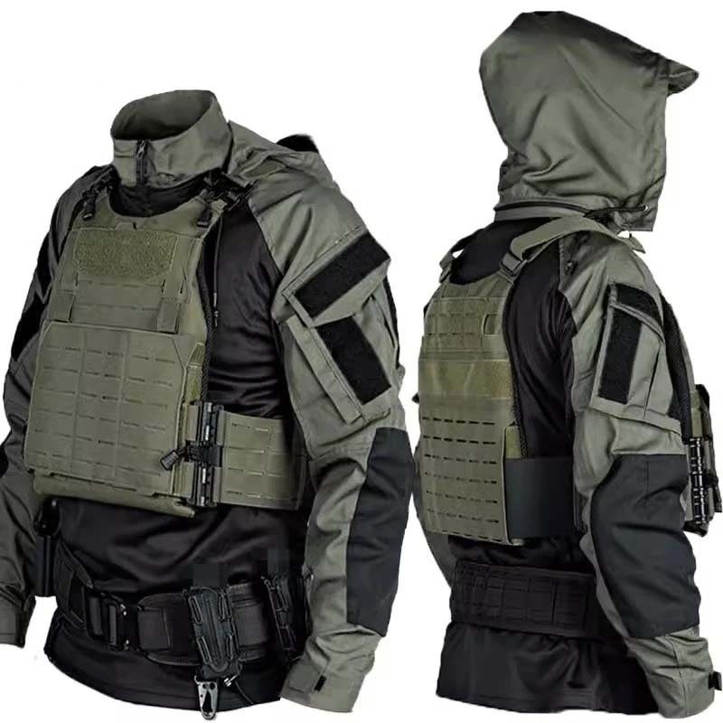 Hunting Outdoor - طقم قميص وبنطلون تكتيكي للرجال بنمط