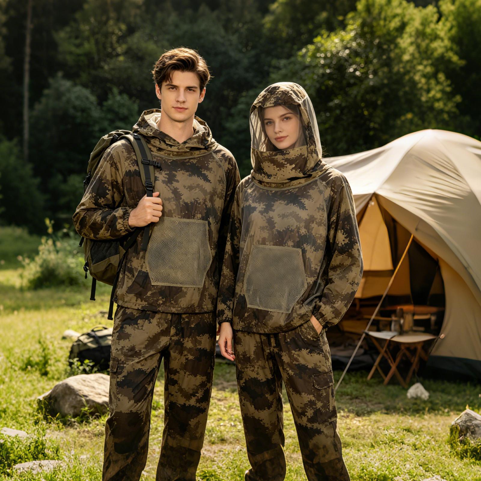 بدلة صيد مقاومة للحشرات مع غطا - مراجعة Outdoor Hunting Outfit وسعره