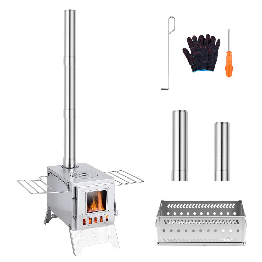 موقد خشبي محمول قابل للطي للاس - مراجعة Outdoor Hunting Heater وسعره